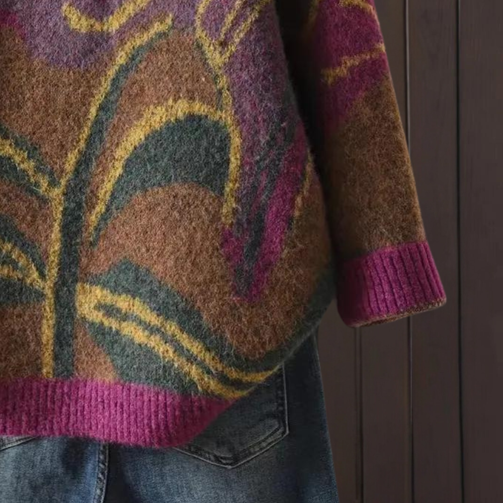 Patricia - elegante trui met bloemmotief voor dames