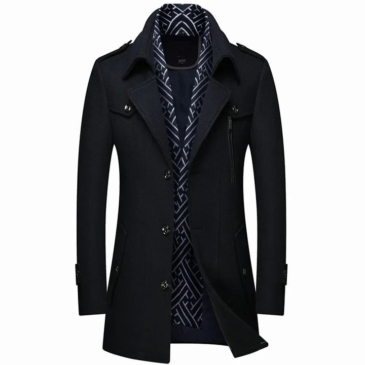 Warme winterjas voor heren elegant en functioneel