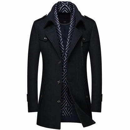Warme winterjas voor heren elegant en functioneel