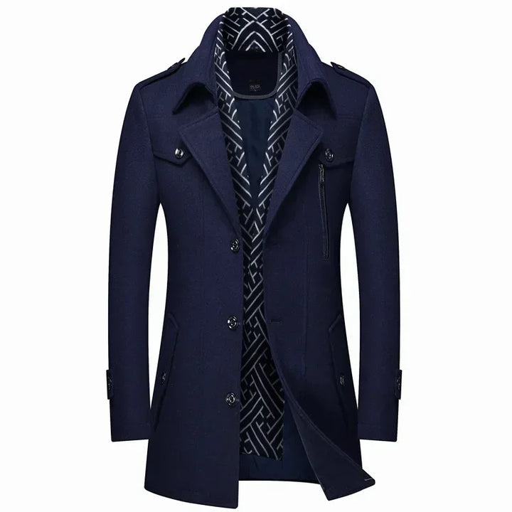 Warme winterjas voor heren elegant en functioneel