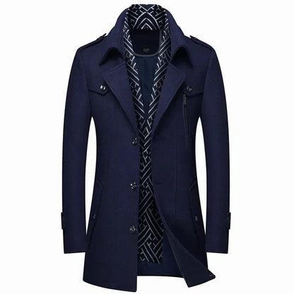 Warme winterjas voor heren elegant en functioneel