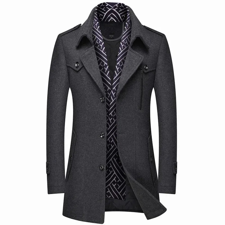 Warme winterjas voor heren elegant en functioneel