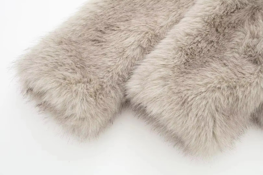 Jack van imitatiebont - kort - warm - jas van imitatiebont - winterjassen en jassen voor dames