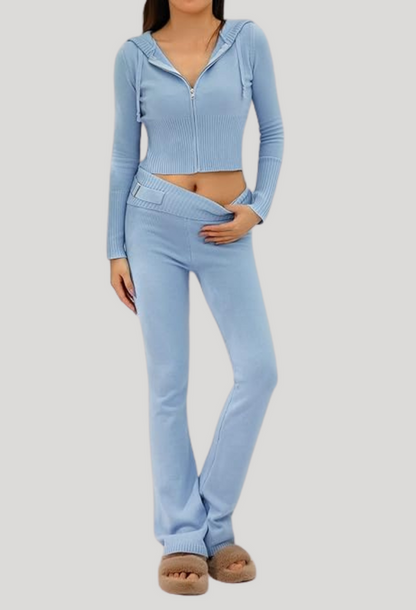 Gebreid tweedelig pak | loungekleding voor dames