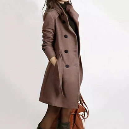 Madezina - modieuze jas met riem - herfst/winter