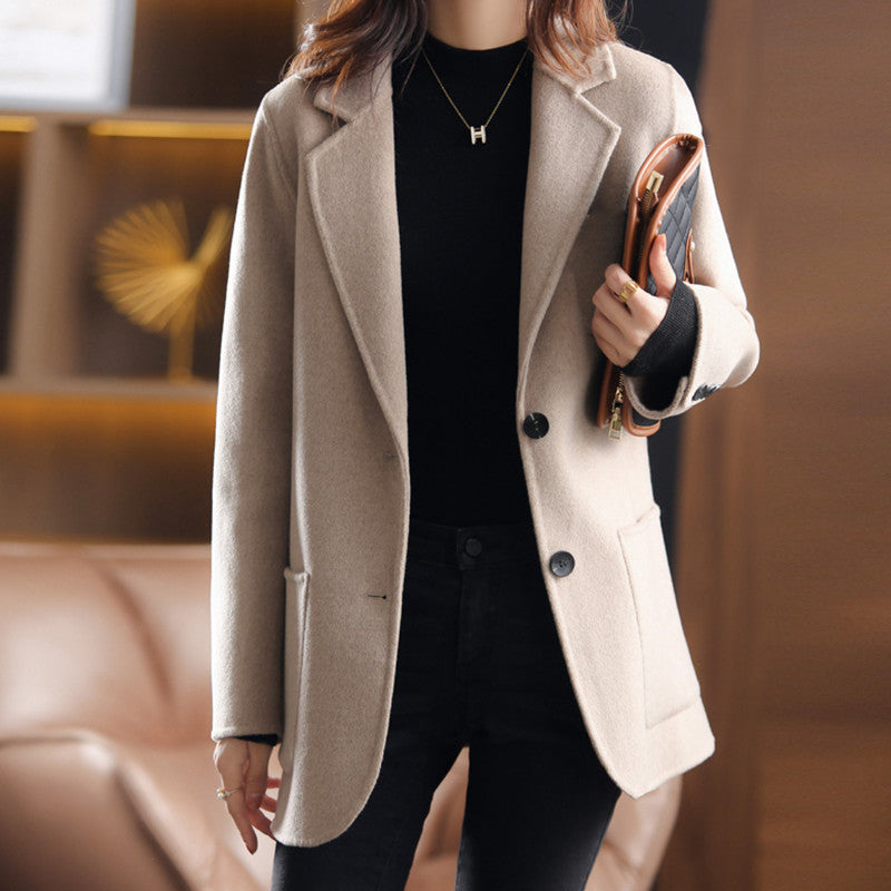 Doris - herfst- en winterverdikt tweed damesblazer