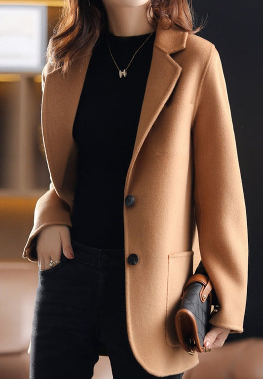 Doris - herfst- en winterverdikt tweed damesblazer