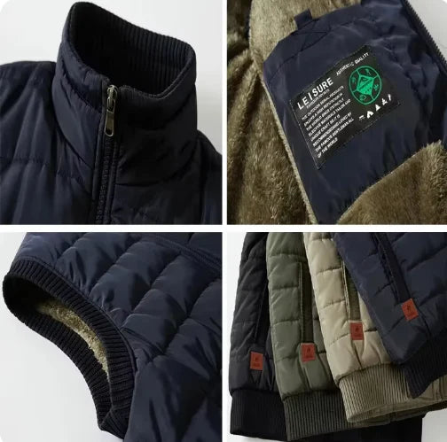 Warm outdoorvest met voering voor heren