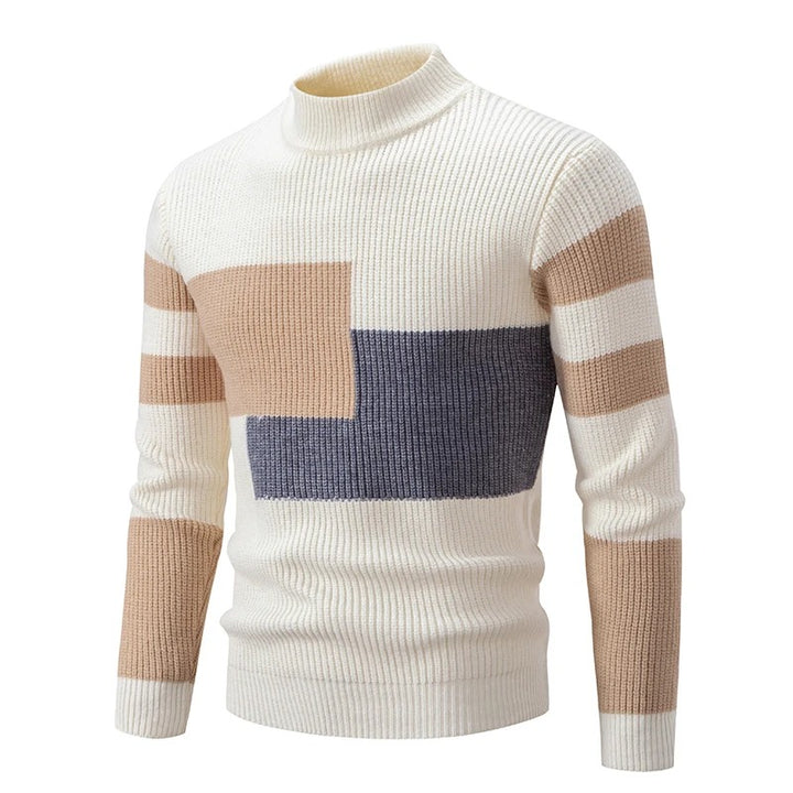 Comfortabele gebreide herentrui met ronde hals