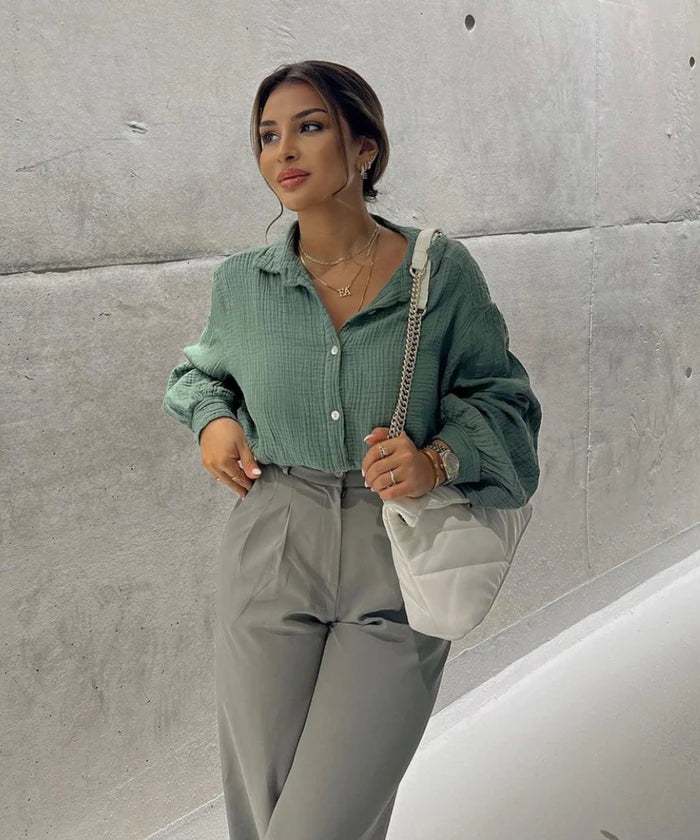 Pandora - oversized mousseline blouse