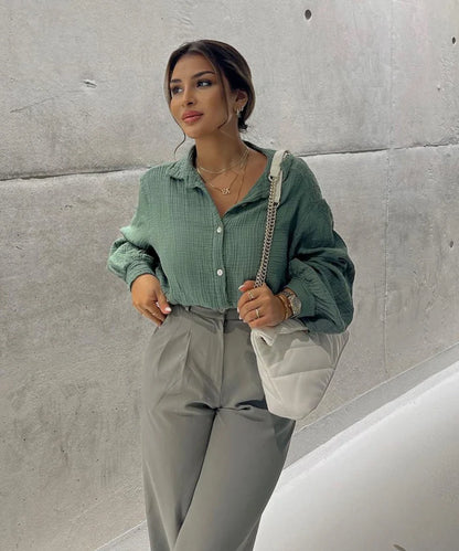 Pandora - oversized mousseline blouse