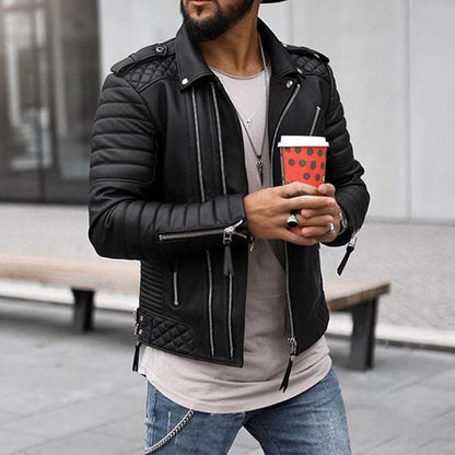 Caleb - leren herenjack in vintage-stijl