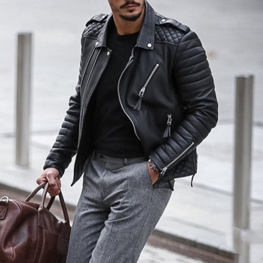 Caleb - leren herenjack in vintage-stijl