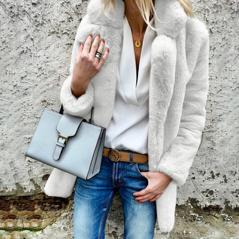 Faith - fluffy winterjas voor dames