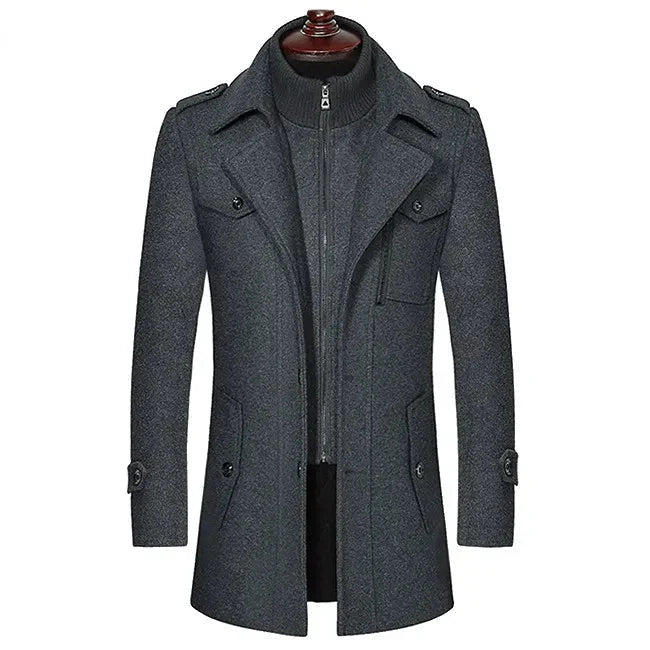 Vincentius | Trenchcoat met open kraag