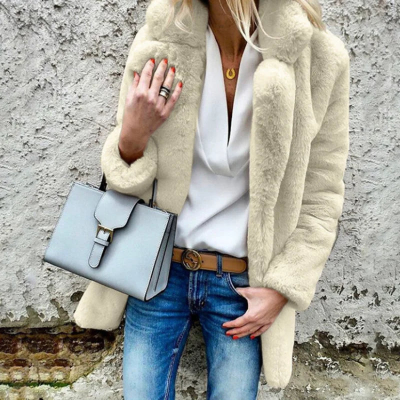 Faith - fluffy winterjas voor dames