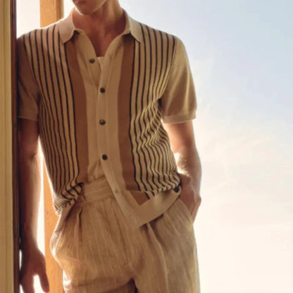 Egmont - elegant gestreept damespoloshirt
