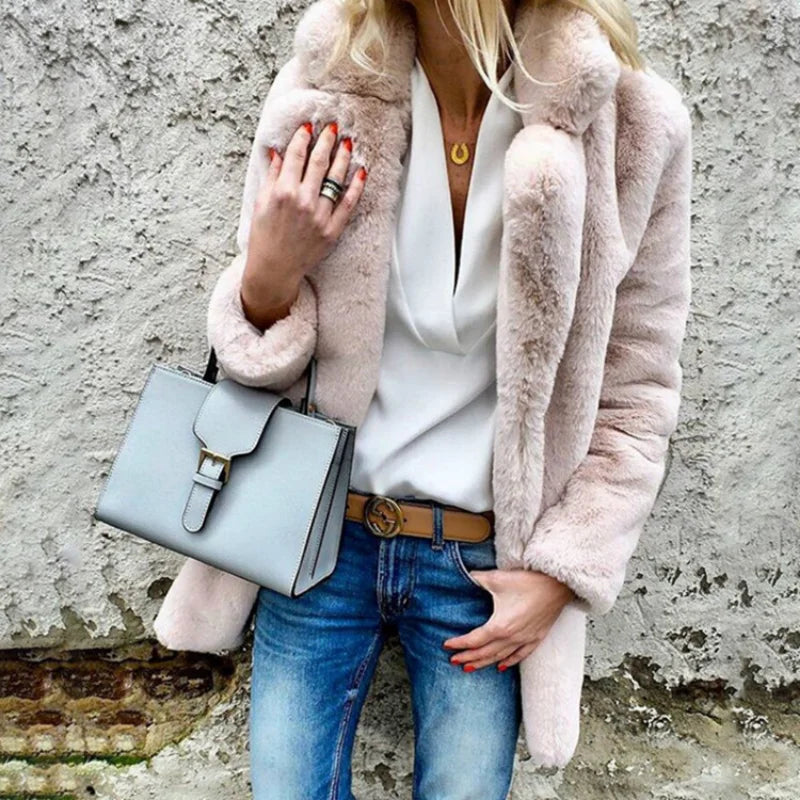 Faith - fluffy winterjas voor dames