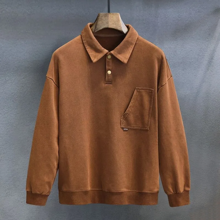 Elegante herenpolo met lange mouwen - comfortabel en stijlvol