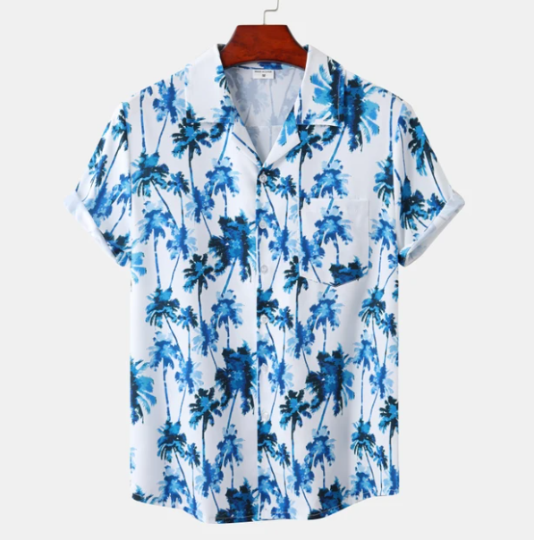Hawaii surf bloemen blouse voor heren
