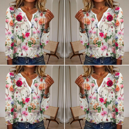 Janly - casual blouse met bloemenprint