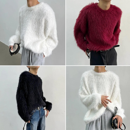 Frank - luxe effen trui met lange mouwen