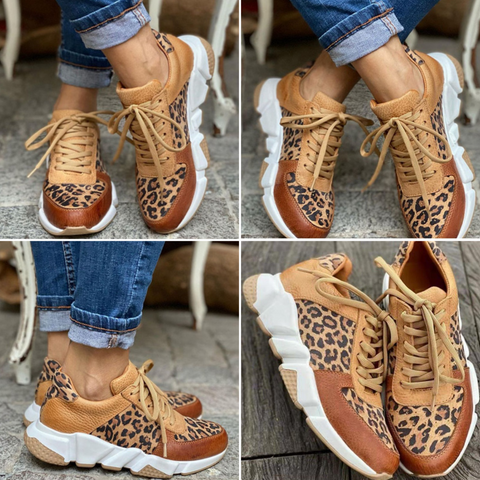 Claire - sneakers met luipaardprint