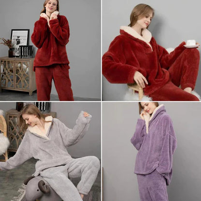 Colleen - pluizige fleece pyjamaset voor de nacht