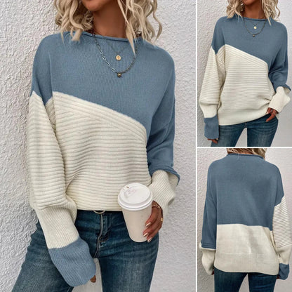 Ollie - trui met ronde hals en kleurblokken