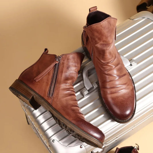 Elegante chelsea boots van echt leer voor mannen