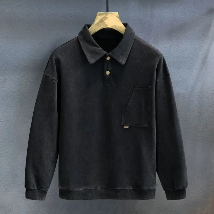 Elegante herenpolo met lange mouwen - comfortabel en stijlvol