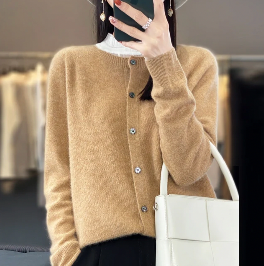 Annika - wollen vest - zacht en stijlvol wollen damesjack voor herfst en winter