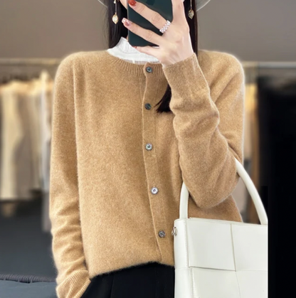 Annika - wollen vest - zacht en stijlvol wollen damesjack voor herfst en winter