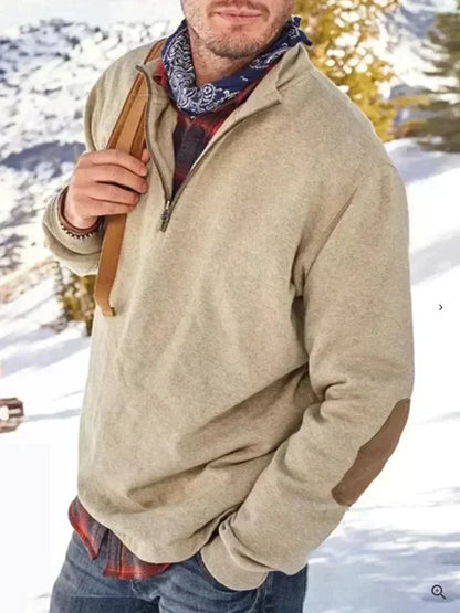 Alpha stedelijk - dik sweatervest met halve ritssluiting