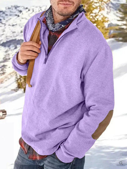 Alpha stedelijk - dik sweatervest met halve ritssluiting