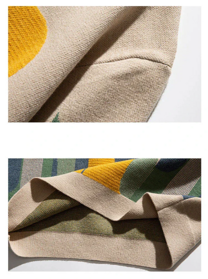 Gebreide damestrui met kattenmotief - gezellig en warm