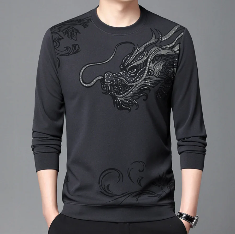 Comfortabel herensweatshirt met ronde hals
