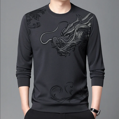 Comfortabel herensweatshirt met ronde hals