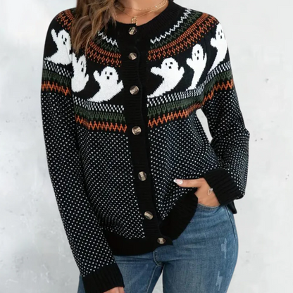 Marika - betoverend vest met spookmotief