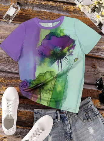 Damia creatief t-shirt met bloemenprint