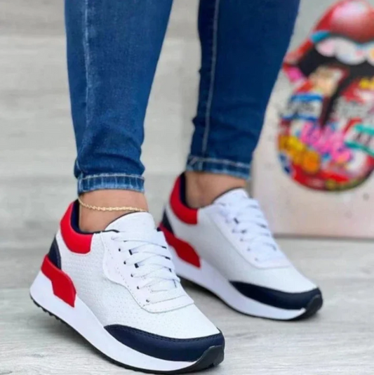 Darja | driekleurige damessneakers met modern design - sneakers