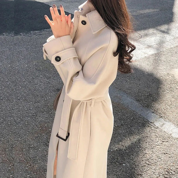 Chloe | elegante winterjas voor dames, lang en warm