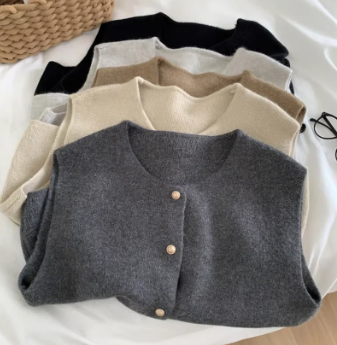 Annabeth gebreid mouwloos vest