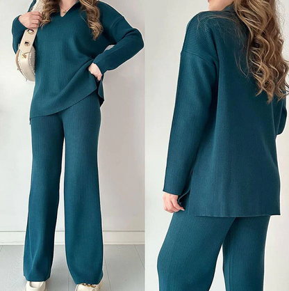 Lauren | chique tweedelige set met v-hals voor dames