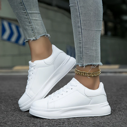 Amir | klassieke witte veterschoenen voor dames