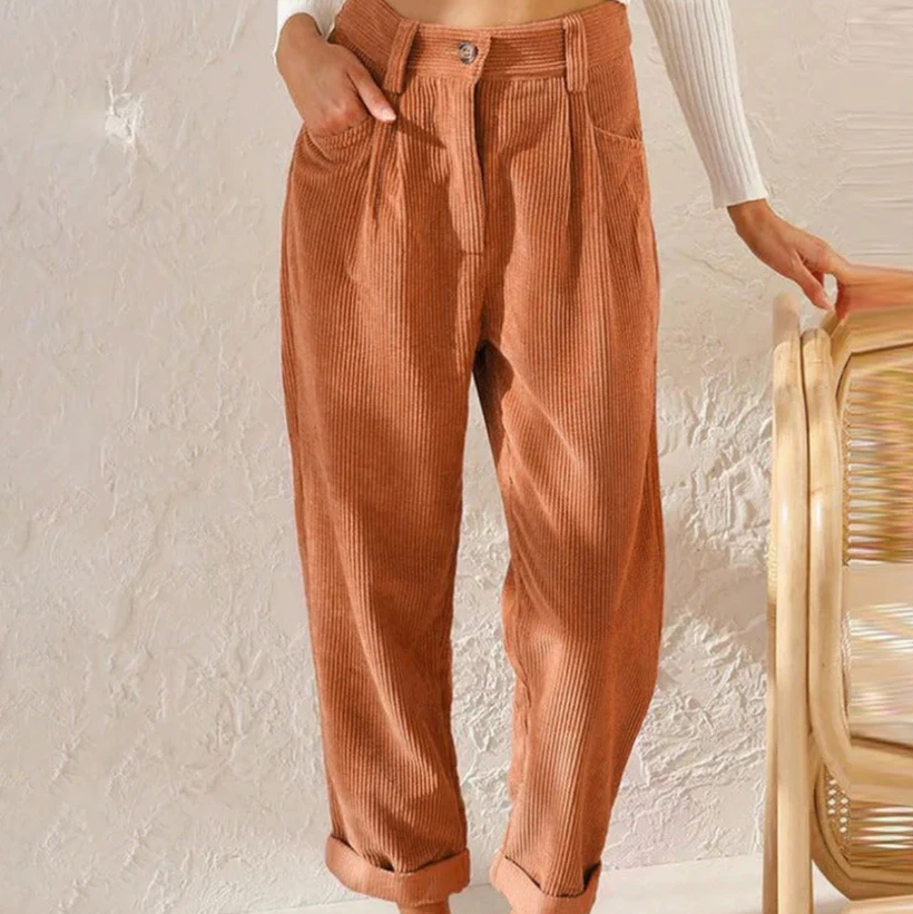 Malia - casual vrijetijdsbroek van corduroy
