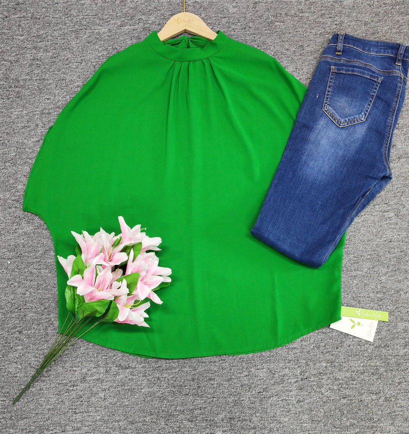 FallStyle - trendy effen top met korte mouwen