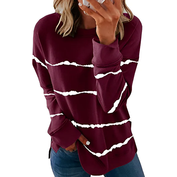 Daphne | levendige tie-dye top met lange mouwen