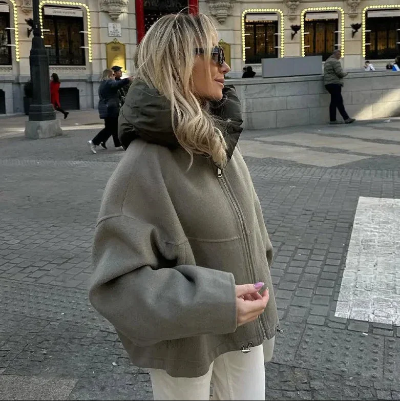 Matilda - casual los damesjack met capuchon