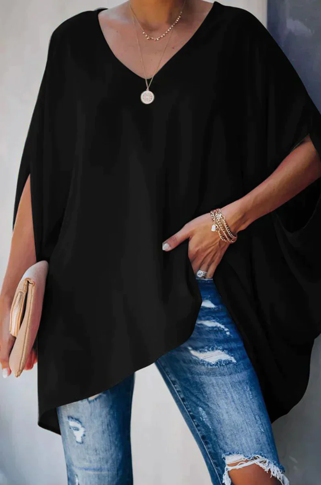 Elegante wijde damesblouse voor de zomer